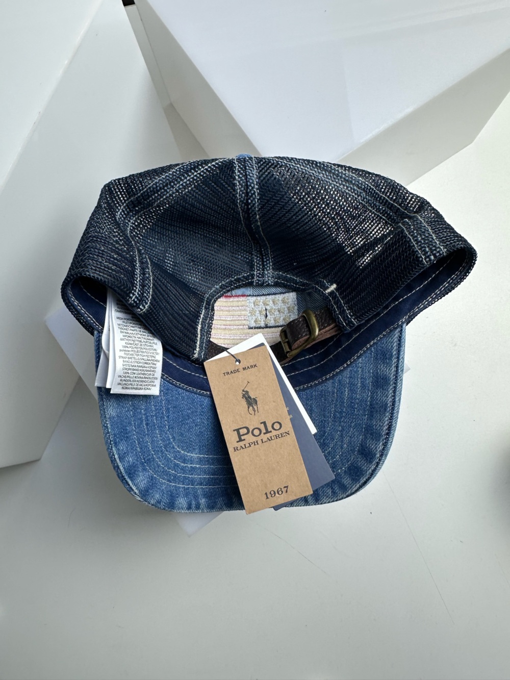 Polo Ralph Lauren Flag Trucker Ball Cap Hat NWT - Picture 3 of 10